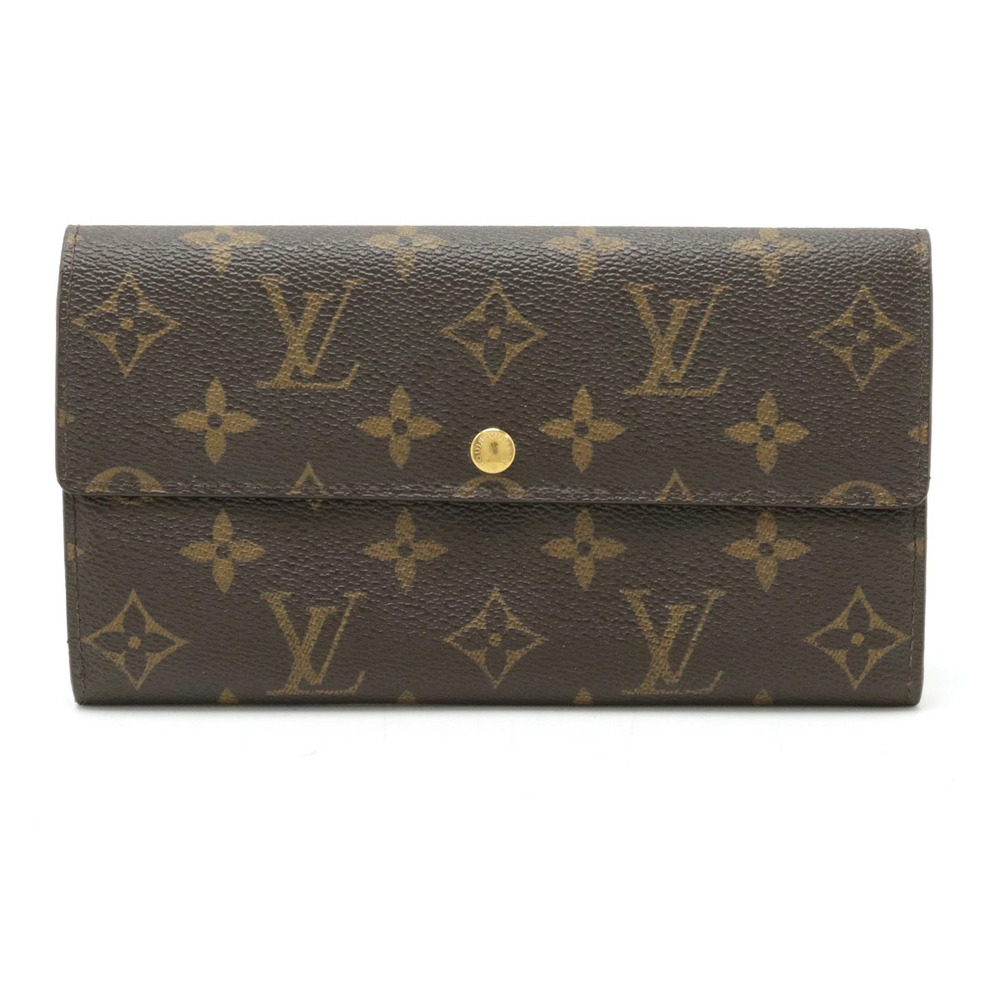 LOUIS VUITTON Monogram Pochette Portemonnaie Credit Bi fold Long Wallet